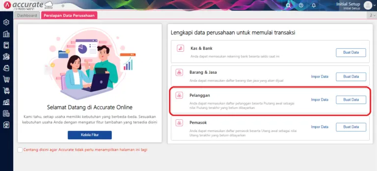 mengisi info pelanggan